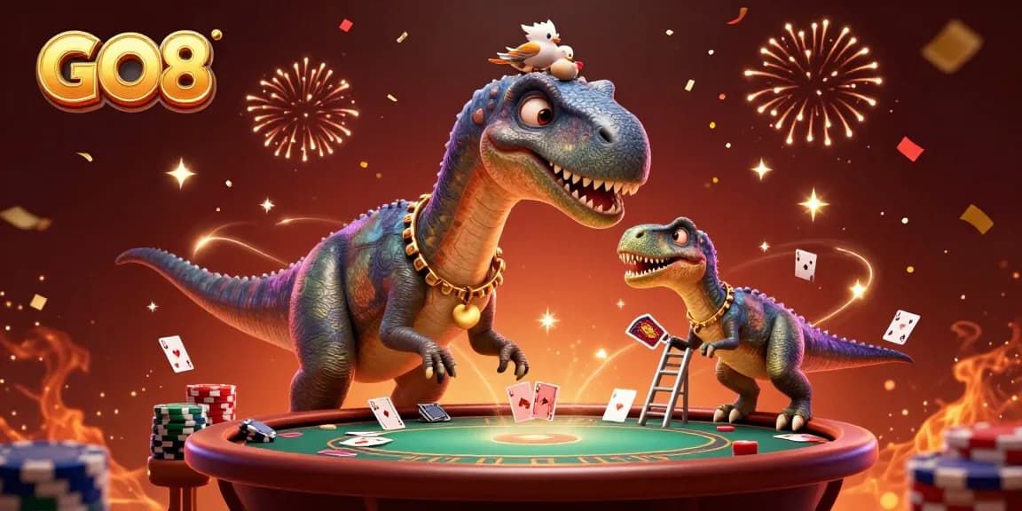 Engage with the exciting world of GO8 at a vibrant poker table in a casino.