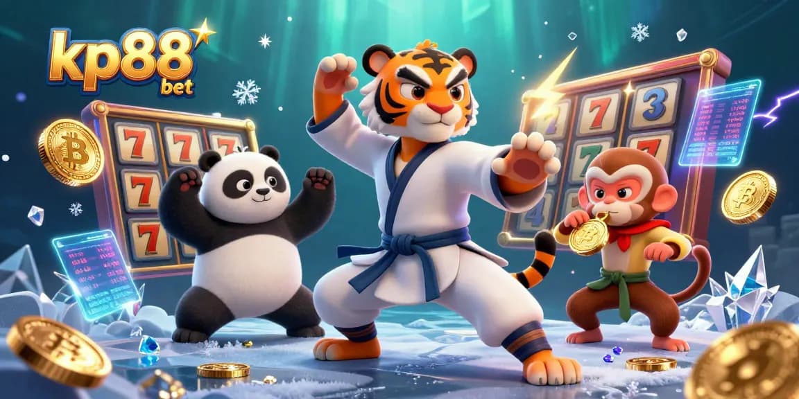 Engage with kp88 bet by exploring a dynamic 3D scene featuring fun characters and exciting casino elements.