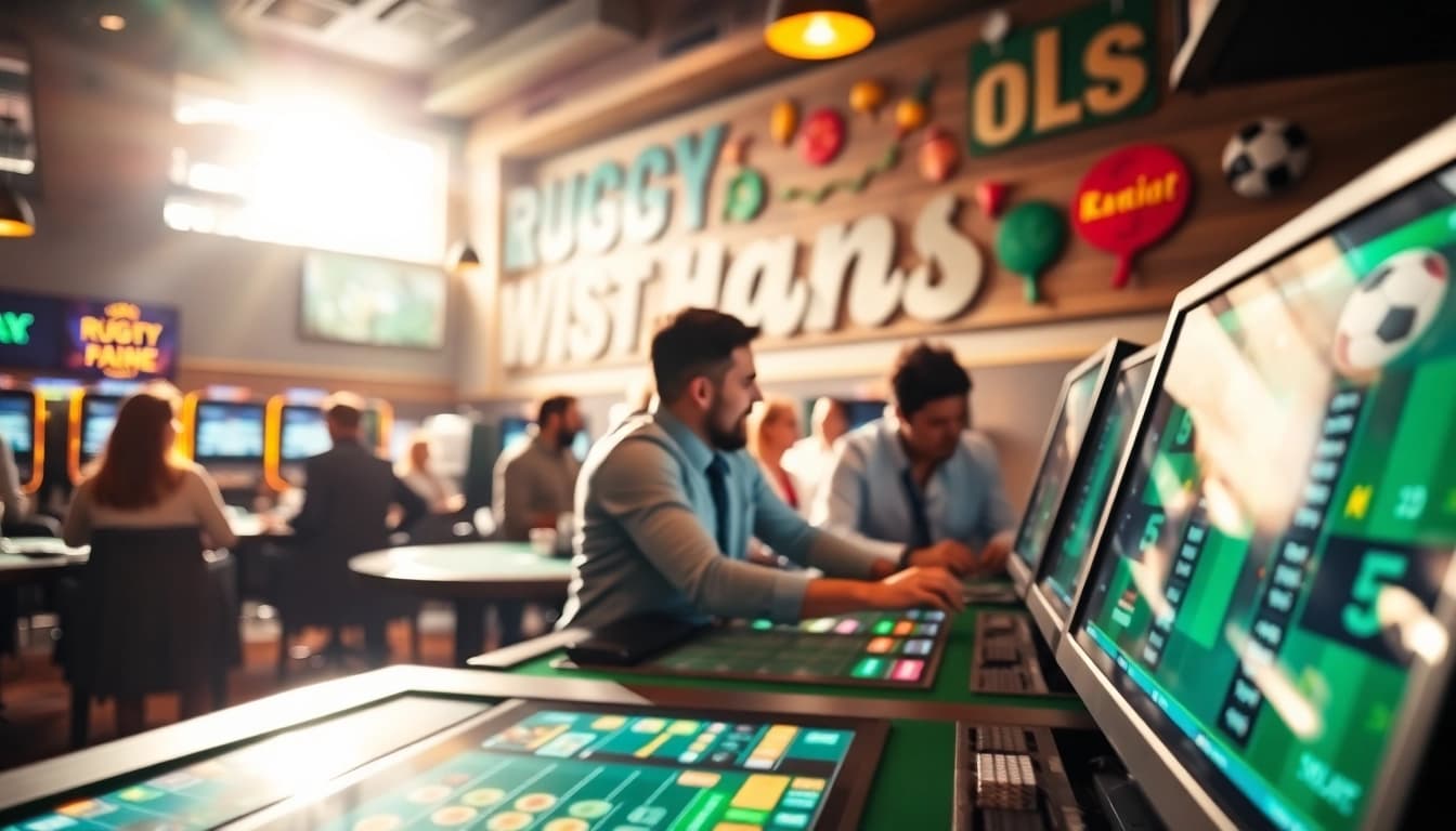 Participate in pari sportif rugby betting experience in an energetic casino environment.