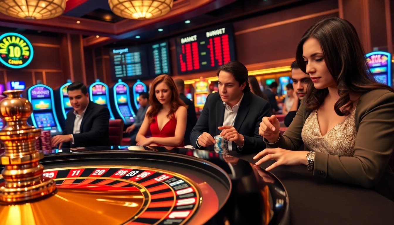 Experience sophisticated gambling excitement at bongdanet, featuring roulette, poker, and vibrant slot machines.