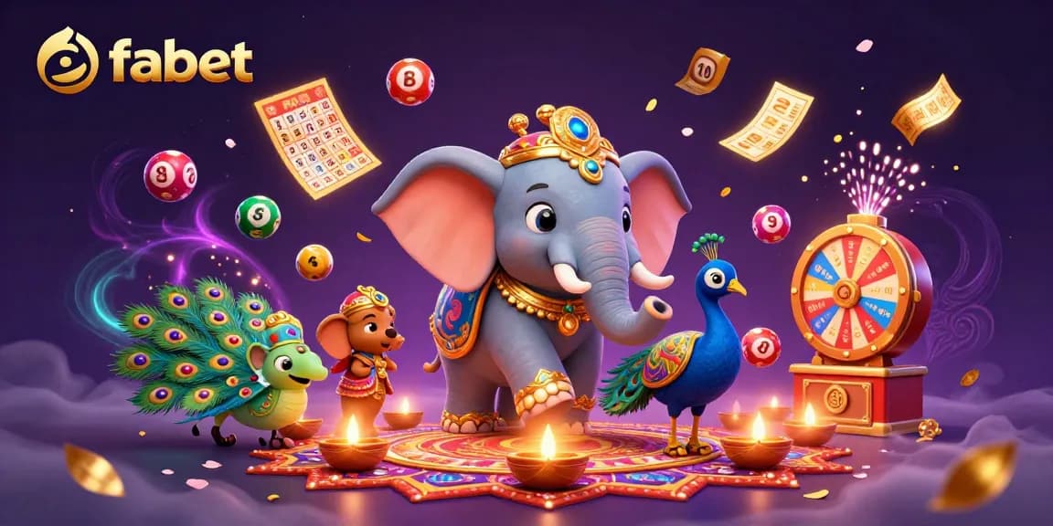 Experience thrilling fabet gameplay amidst vibrant casino elements and rich colors.
