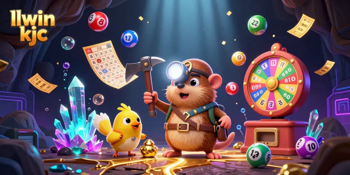 Experience thrilling lottery fun with the llwin kjc treasure hunter mole in a vibrant casino scene.