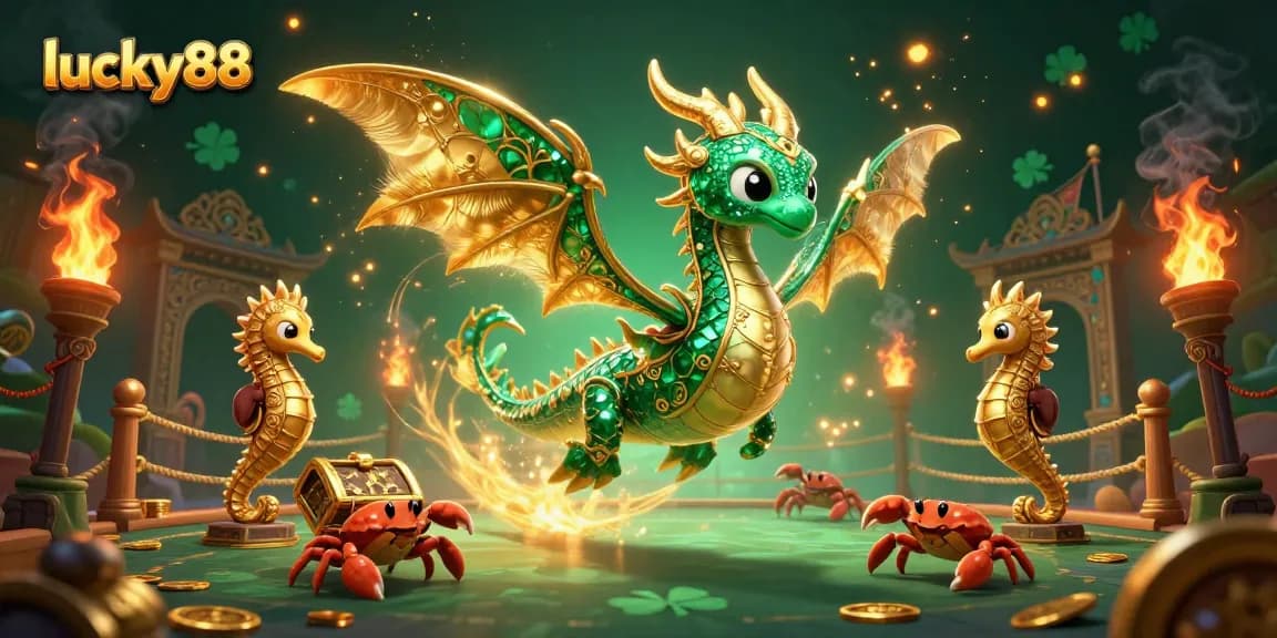 Engage with lucky88 through an action-packed 3D casino scene showcasing vibrant characters and dynamic elements.