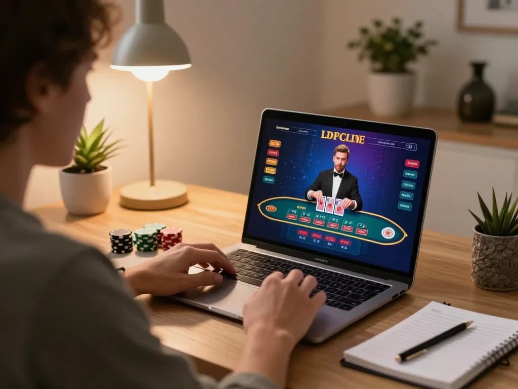 Experience the excitement of 688v through dynamic online blackjack gameplay in a cozy home setting.