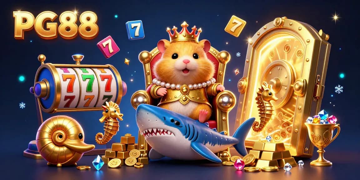 Experience thrilling gaming adventures at PG88, where the golden hamster king reigns over dazzling slot games and treasures.