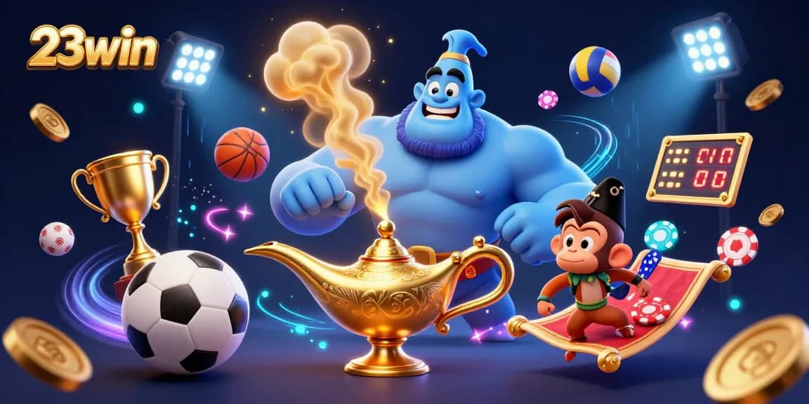 Engage with the thrilling features of 23win in an ultra-detailed animated casino world.