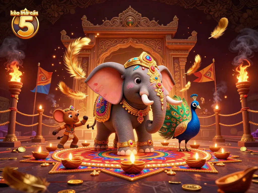 Bet and win with kèo nhà cái 5 in this vibrant 3D casino-inspired illustration.
