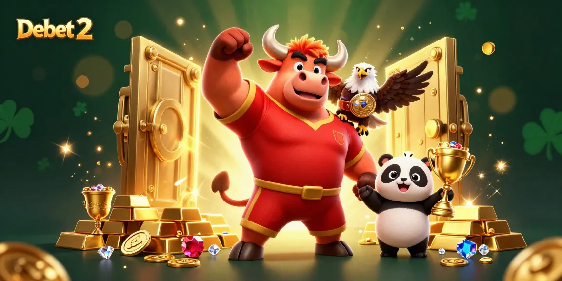 Experience high-stakes action with Debet 2 featuring vibrant characters and lavish casino elements.