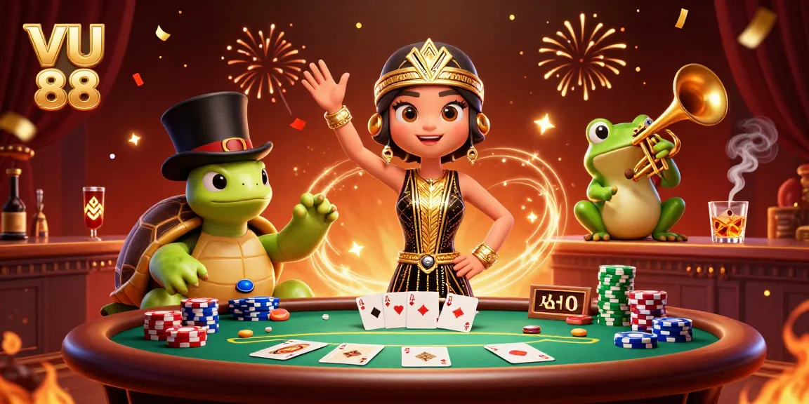Engage with vibrant VU 88 casino excitement at a lively 3D speakeasy.