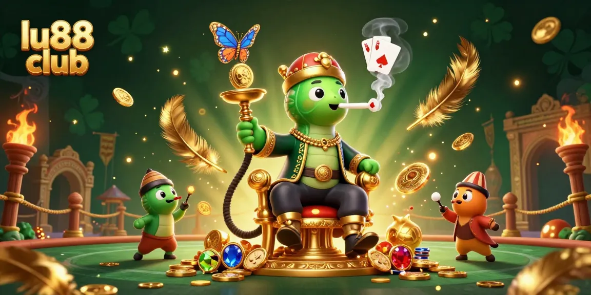 Experience the excitement of lu88 club with a vibrant casino-themed illustration featuring unique gaming elements.