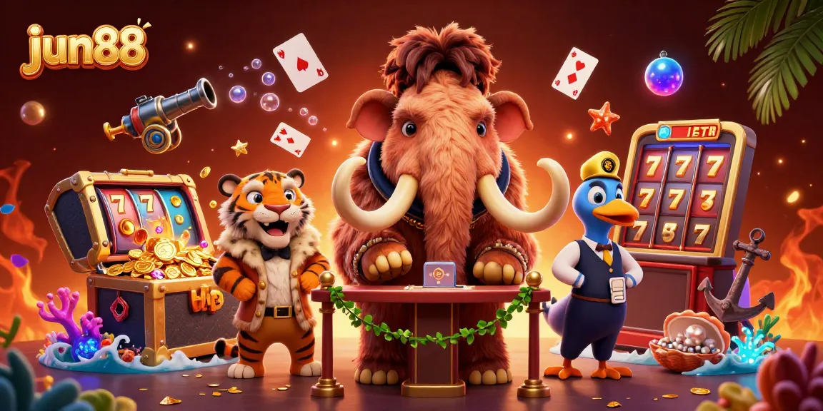 jun88 takes center stage as engaging casino characters welcome players into a vibrant gaming world.