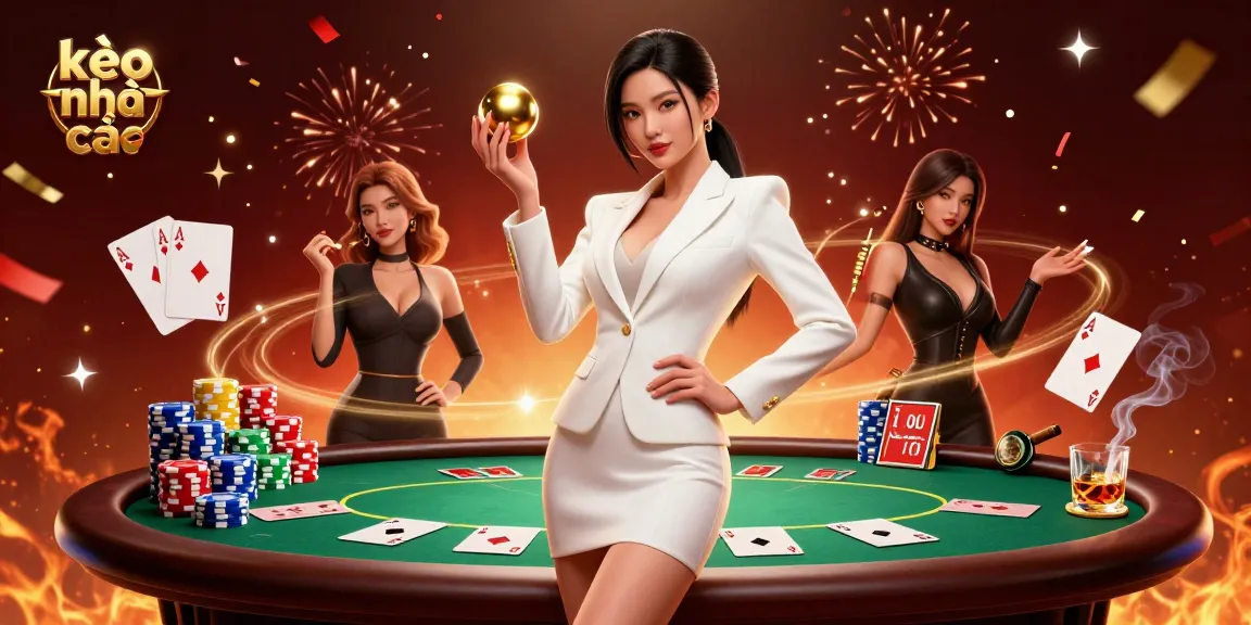 Experience the vibrant gameplay of kèo nhà cái with this energetic and dynamic casino illustration.