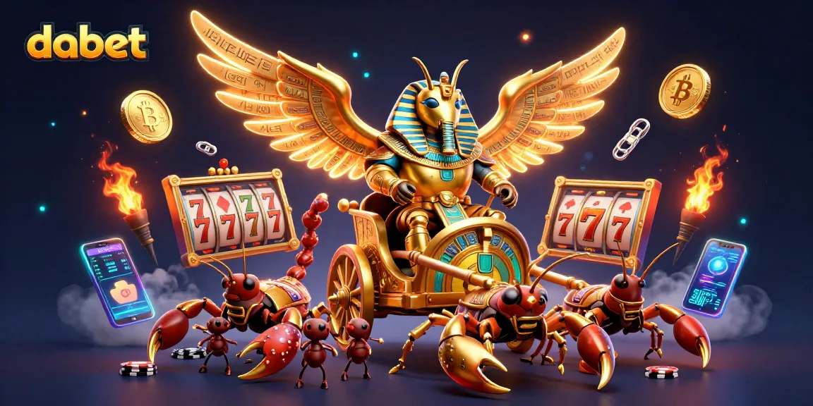 Dabet offers thrilling gameplay and jackpot excitement with vibrant slot machines and crypto elements.