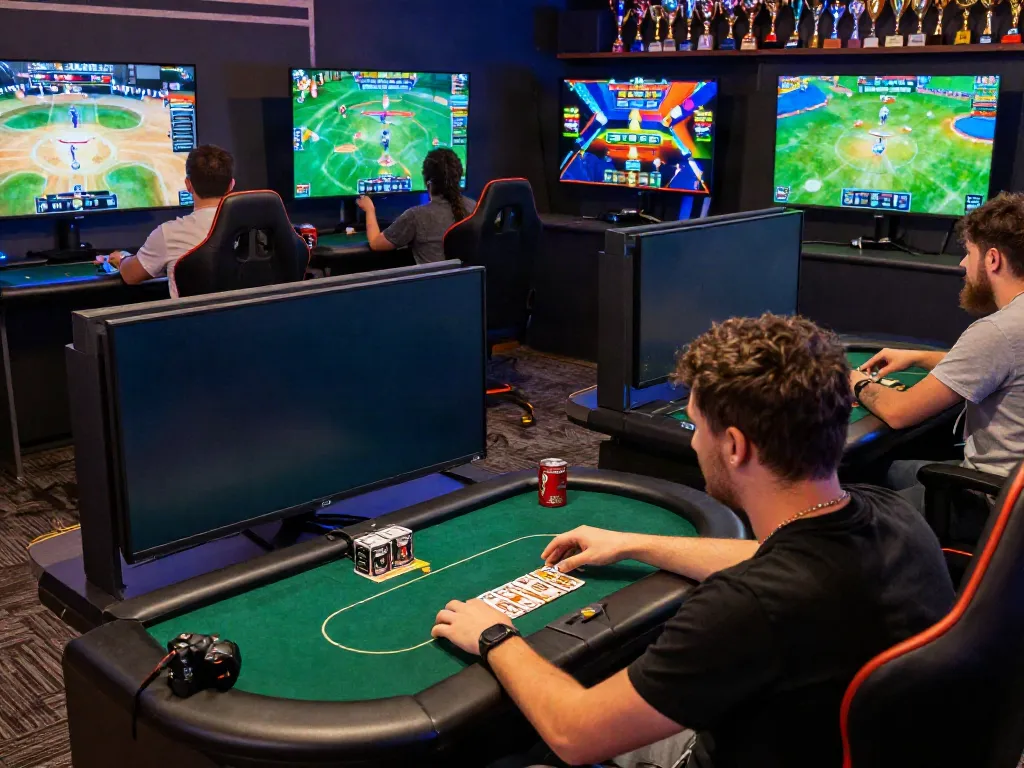 Players engaging in exciting online gaming experiences at NBET platform, showcasing sports and casino games in a vibrant atmosphere.