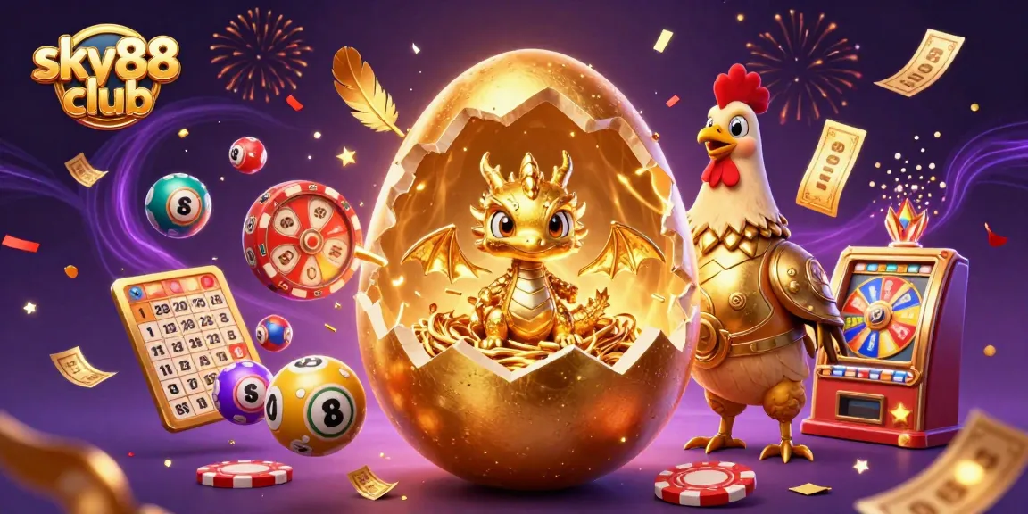 Engage with sky88 club's thrilling games and bonuses while enjoying vibrant casino-themed visuals.