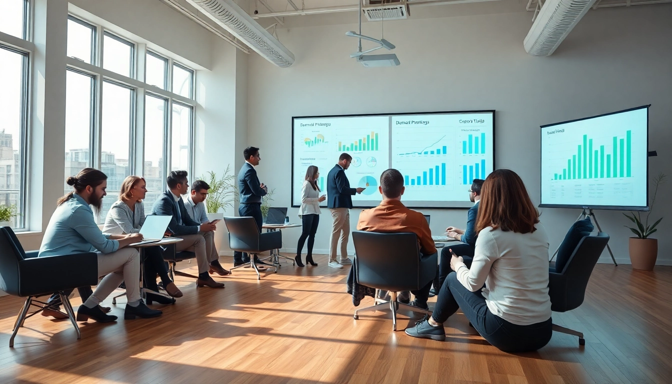 Engaged professionals strategizing Demand planning in a modern business setting.