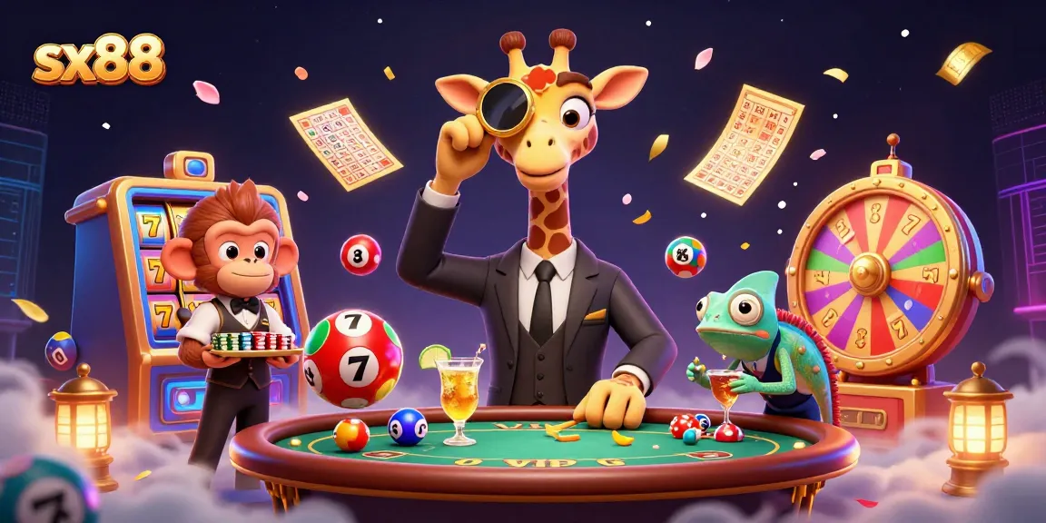 Swing big with your bets at sx88, where vibrant slot reels and dazzling characters create a thrilling atmosphere.