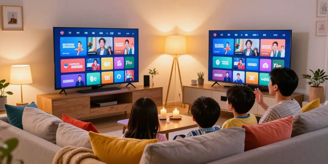 Aproveite o melhor do IPTV no Brasil assistindo com a família na sala de estar.