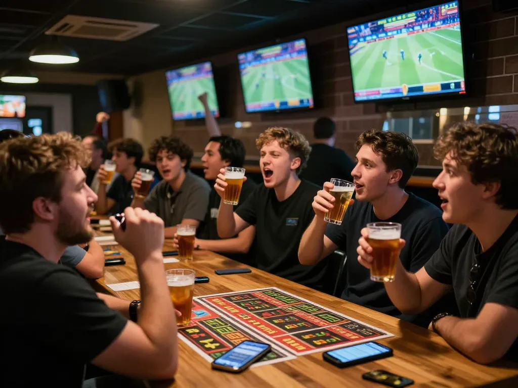 Engaged sports fans placing bets at SC88 COM during live game events for thrilling action.