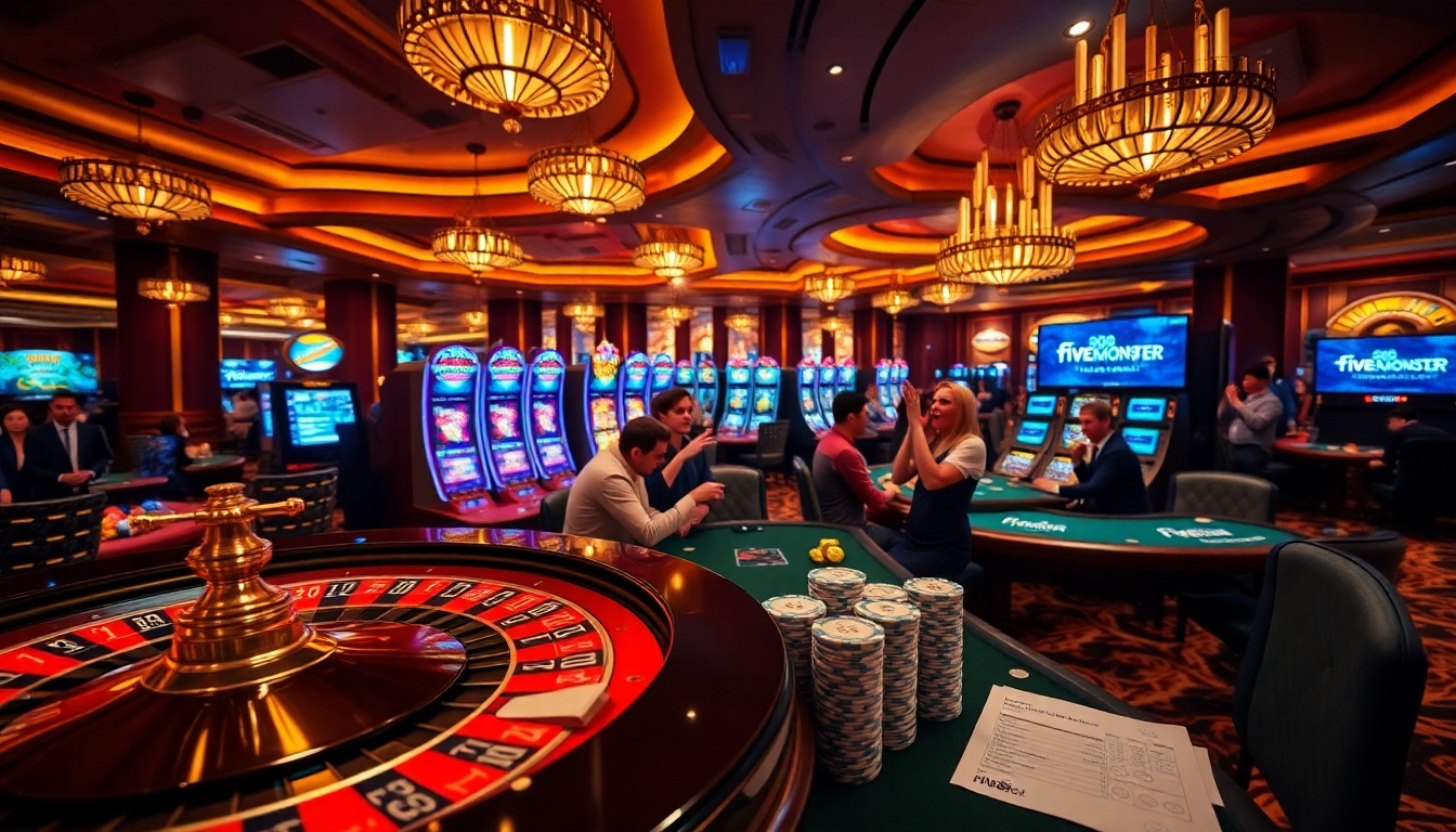 Excited players enjoying a high-stakes game at five88.monster casino.