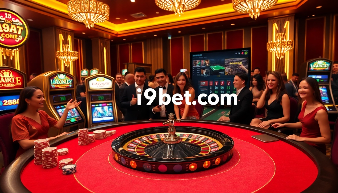 Experience thrilling gaming at i9bet com with vibrant slot machines and elegant poker tables.