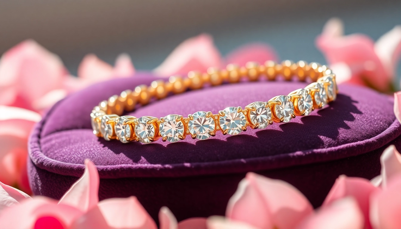 Showcasing a stunning diamond by the yard bracelet elegantly designed with shimmering diamonds.