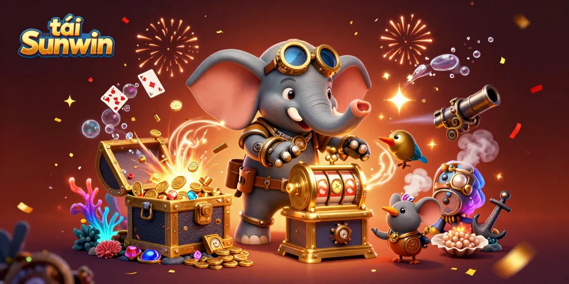 Play exciting games and tải Sunwin with this vibrant casino-themed illustration