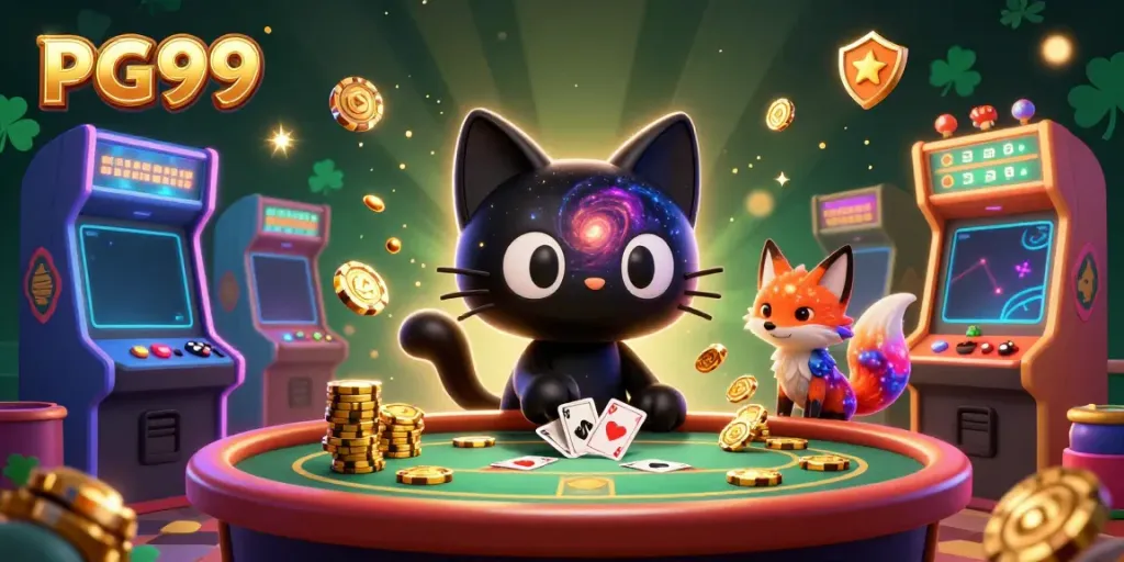 Experience the thrill of PG99 with vibrant cosmic casino elements and characters.