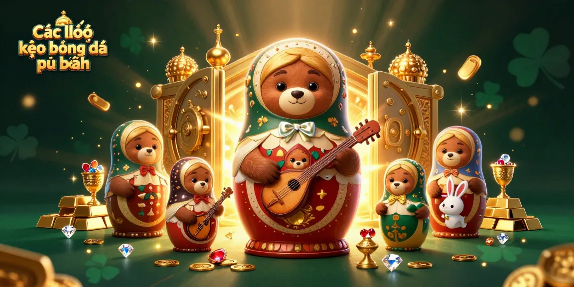 Betting on Các loại kèo bóng đá phổ biến with engaging cartoon characters and dazzling casino elements.