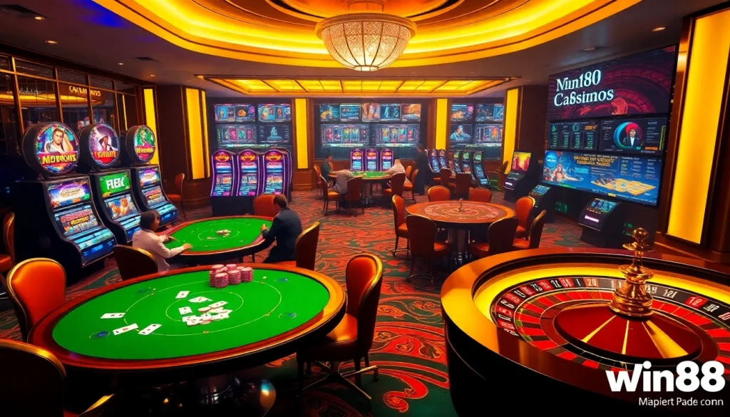 Experience the thrill of win88 with colorful slot machines and strategic poker tables.