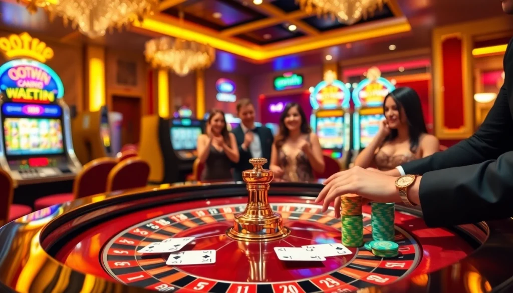 Gire a roda no cassino 001WIN, com fichas coloridas e uma atmosfera empolgante.