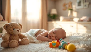 Capturing the essence of Babyfotografie with a serene sleeping newborn in a cozy nursery.