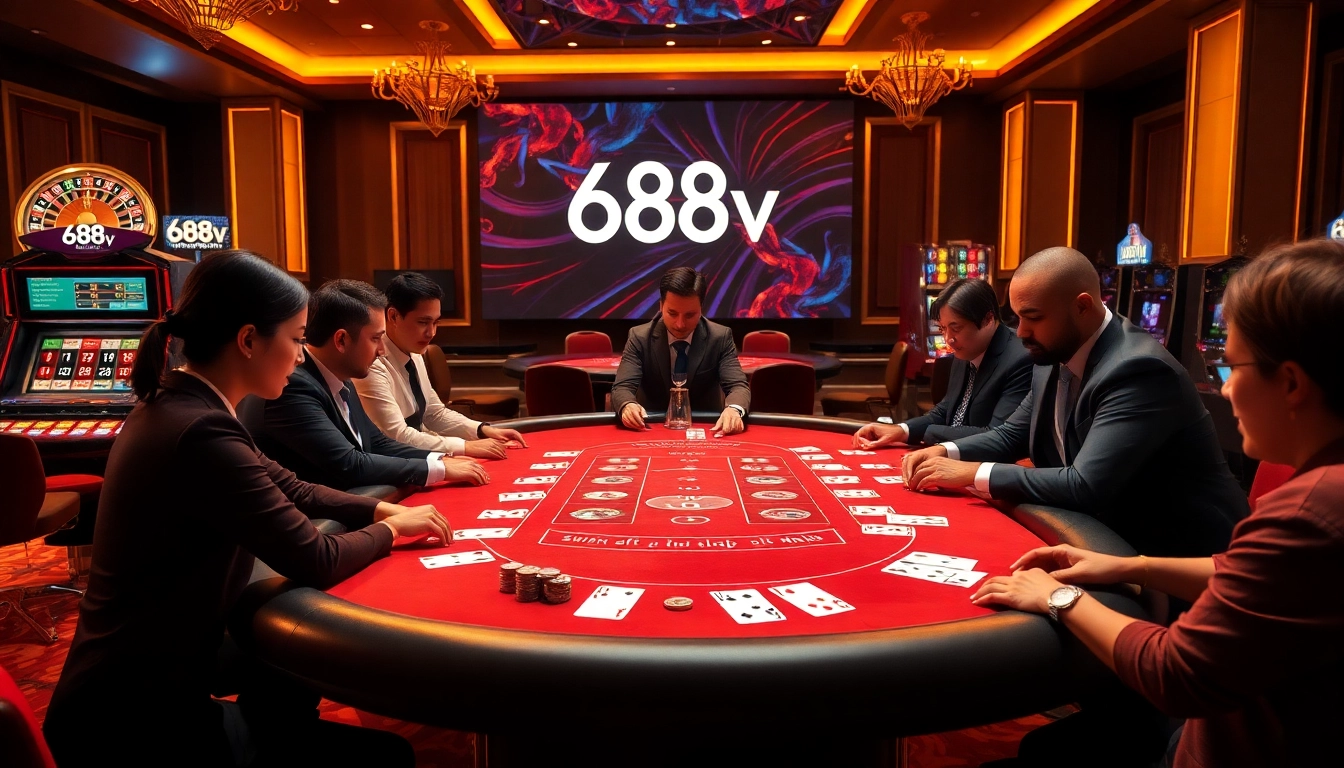 Players enjoying a thrilling blackjack game at the trusted 688v casino platform