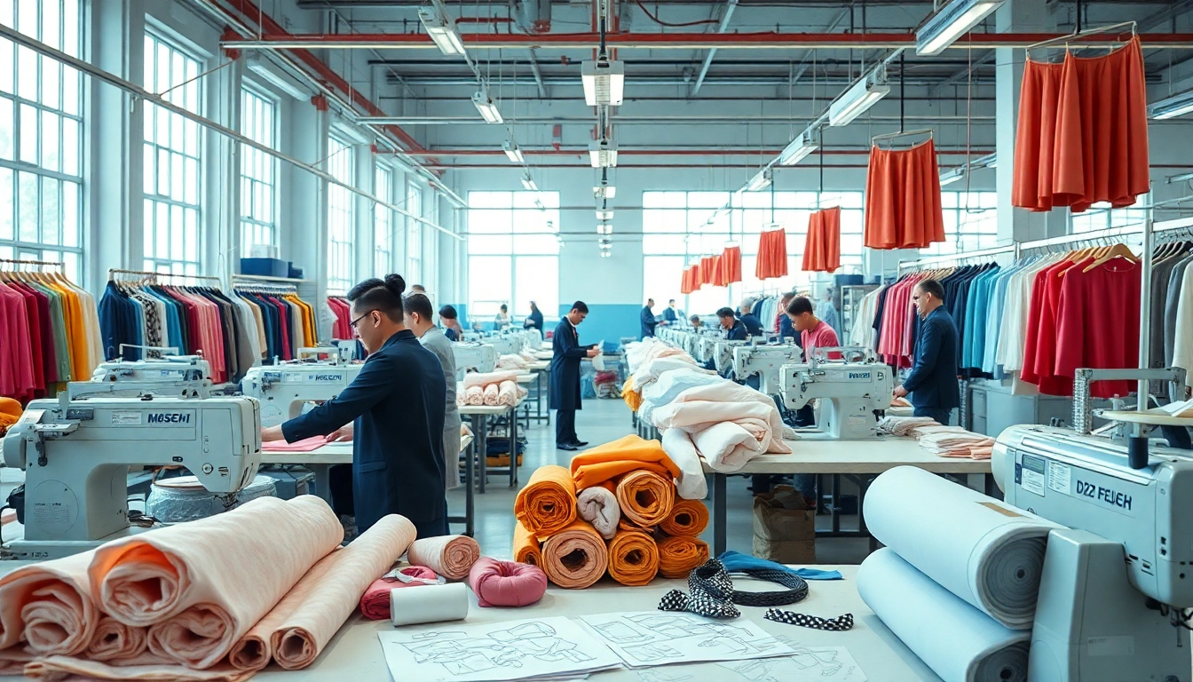 Clothing Manufacturers in Guangzhou producing high-quality garments with skilled workers.