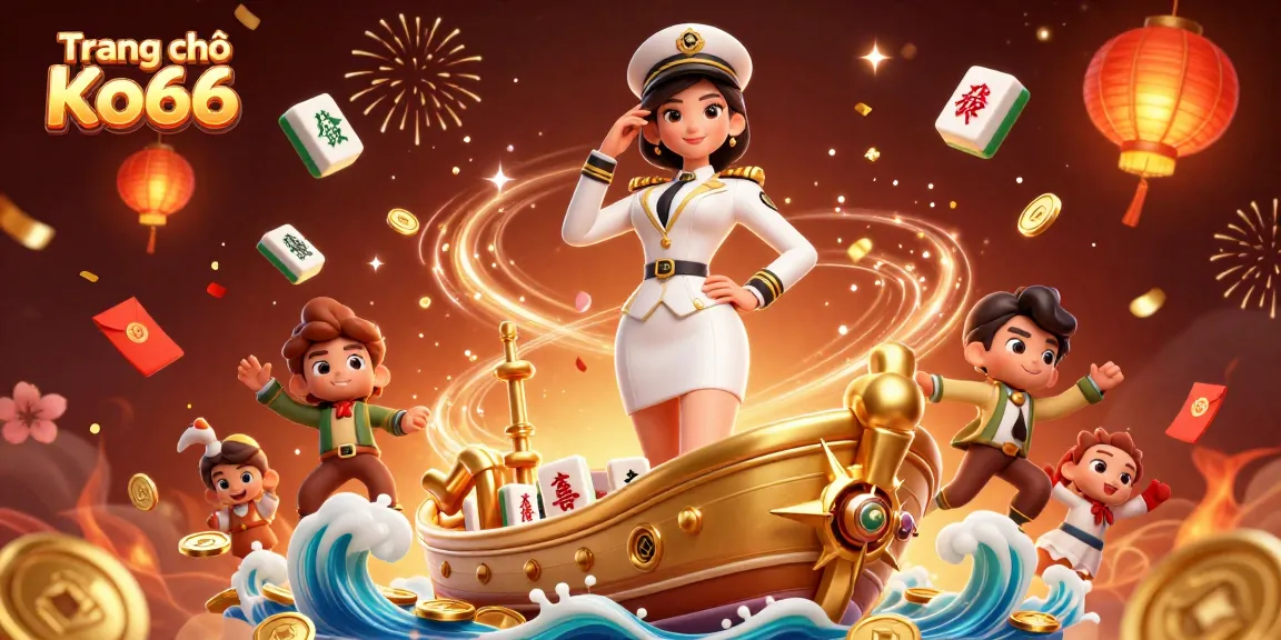 Experience the excitement of Trang chủ Ko66 with a dazzling blend of 3D characters and vibrant elements decorating the scene.