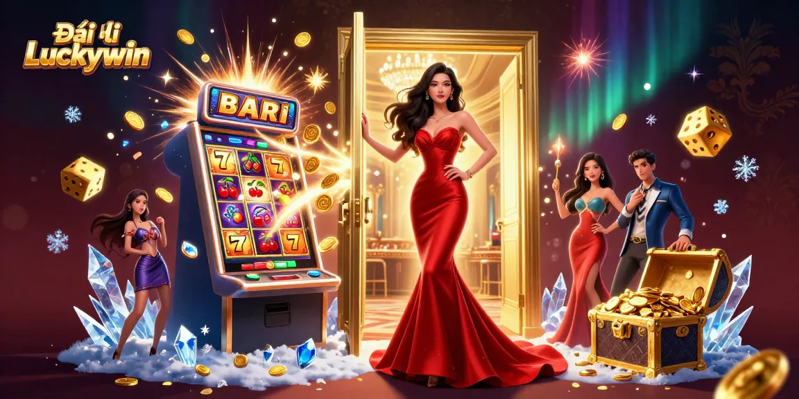 Experience thrilling action at Đại lý Luckywin with a stunning casino scene featuring vibrant games and captivating ambiance.