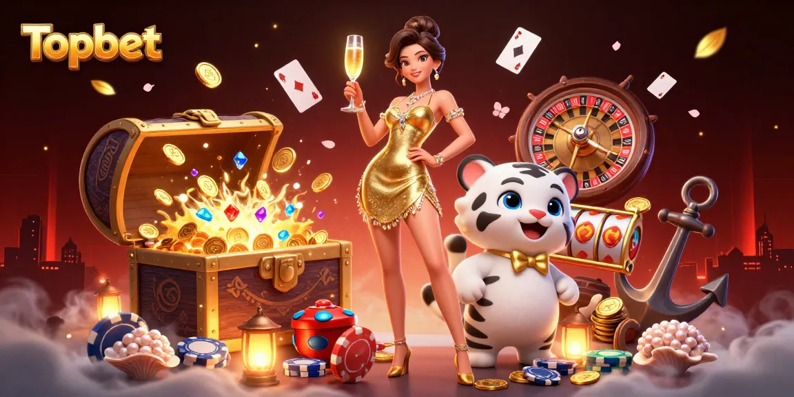 Experience thrilling gaming at Topbet with high-stakes elements and delightful characters.