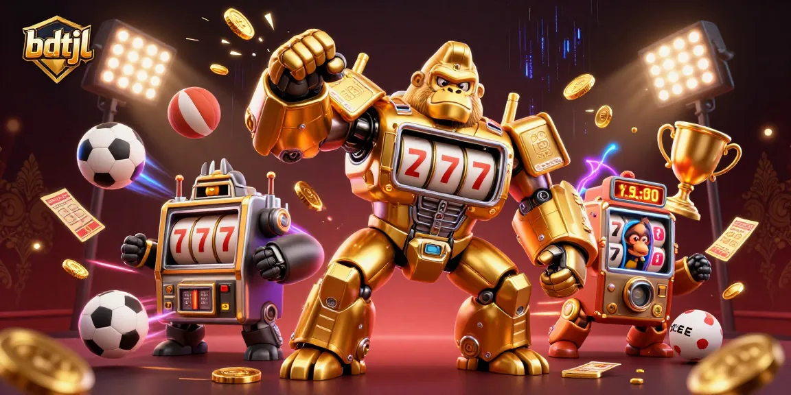 Engage with bdtjl's vibrant 3D gaming experience featuring dynamic sports elements and mixed casino themes.