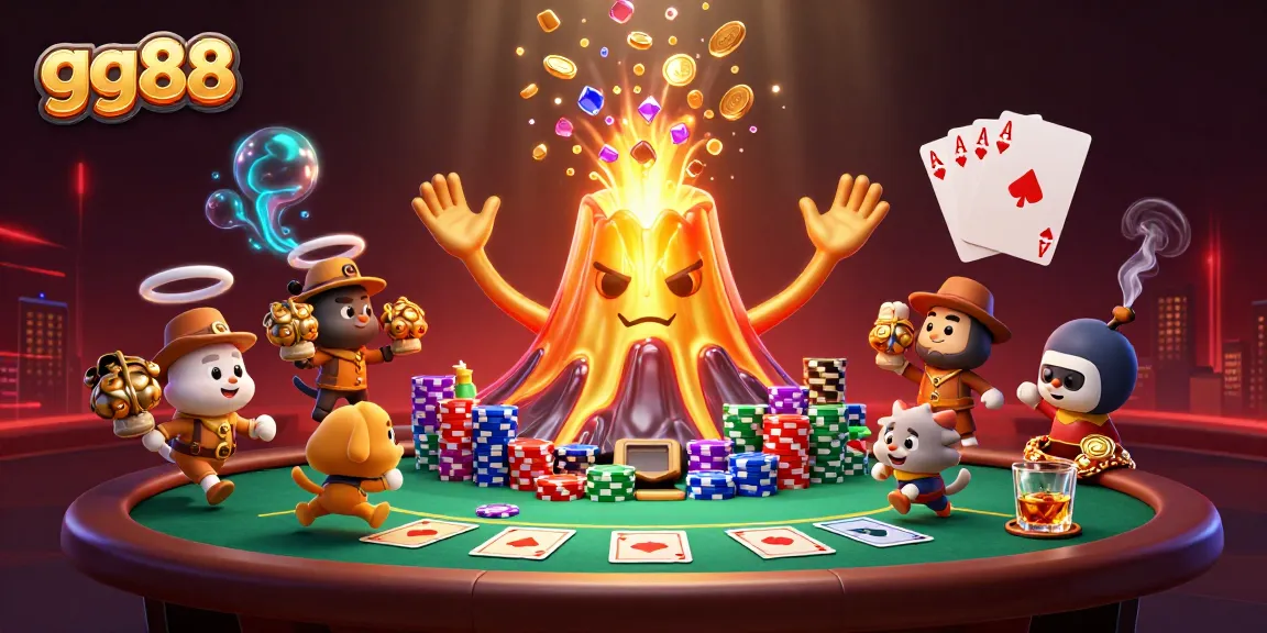 Experience excitement with gg88's vibrant 3D casino scene showcasing treasure gains and dynamic gameplay.