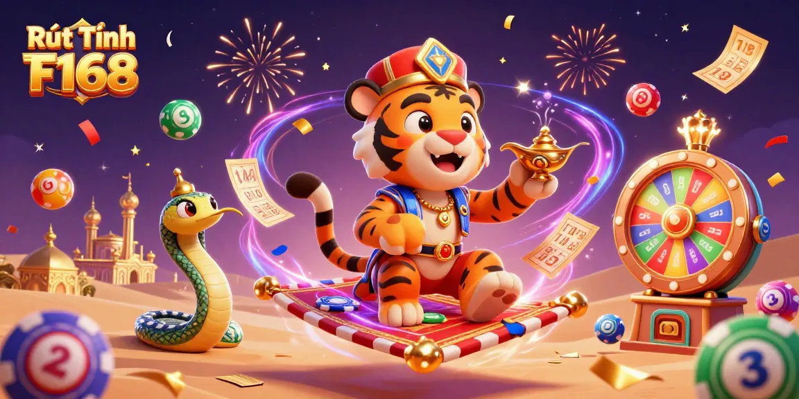 Experience the magic of Rút Tiền F168 in this vibrant casino-themed illustration.