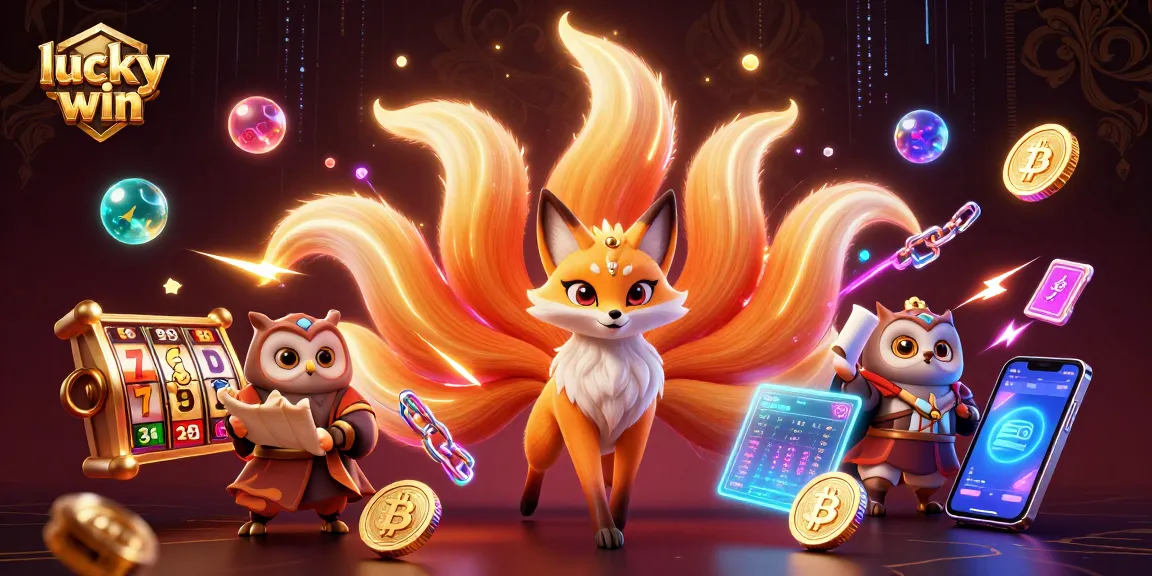 Experience the thrilling adventures of lucky win in our vibrant online casino illustration.