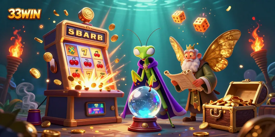 Explore the magical world of 33WIN with vibrant characters and thrilling casino elements.